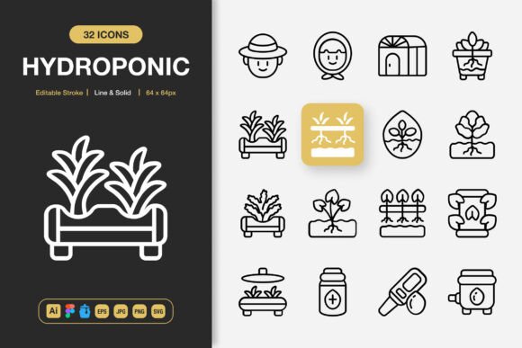 A Clean Set of Graphics: Reviewing Hydroponic Icons
