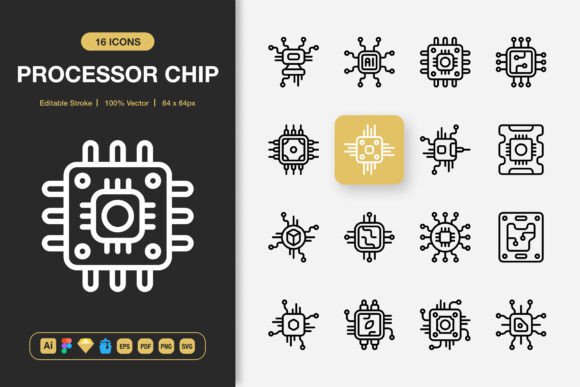 A Crafter’s Review: Modern Processor Chip Graphics & Icons
