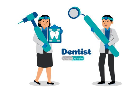A Practical Review: Dentist Profession Illustrations for Brand Graphics
