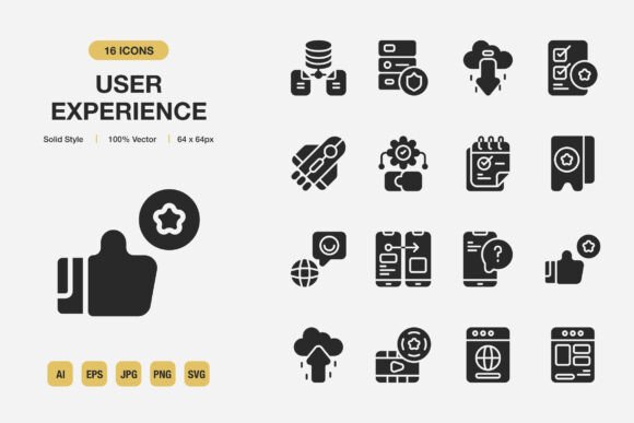 A Practical Review of User Experience Solid Icons for Digital Selling