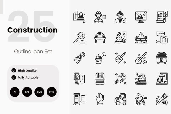 Construction Outline Icons: A Graphic Designer's Real-World Review