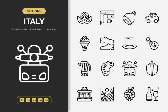 Crafting Timeless Brand Visuals with Italy Icons
