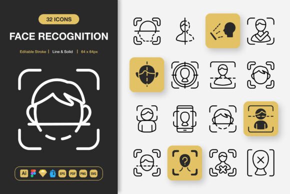 Face Recognition Icons: A Graphic Designer's Review for Modern Branding