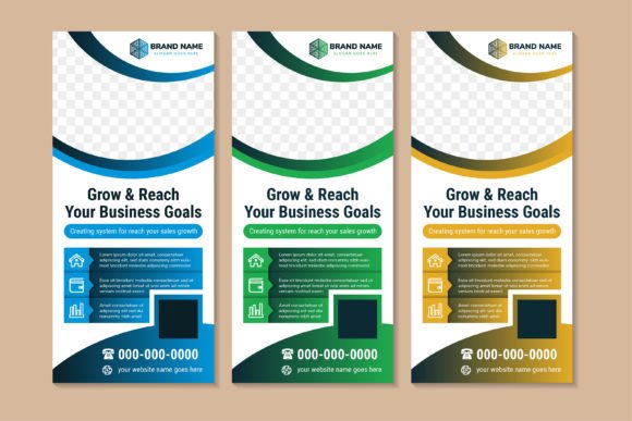Grow Reach Vertical Banner for Graphics and Print Templates