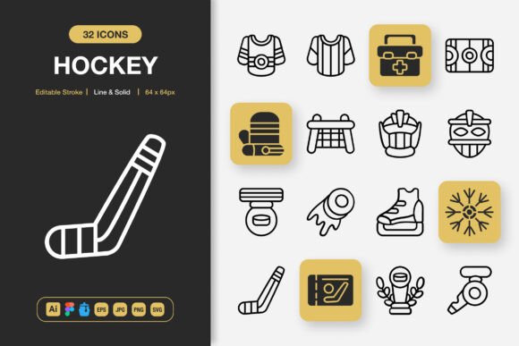 Hockey Outline Icons: A Brand Designer’s Review of a Graphic Asset