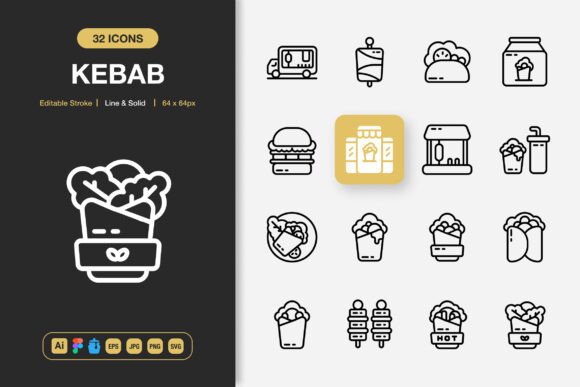 Kebab Icons: A Minimalist Graphics Set for Crafting