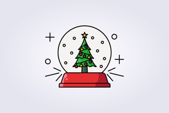 Miniature Christmas Tree Icon: A Festive Graphic for Modern Creatives