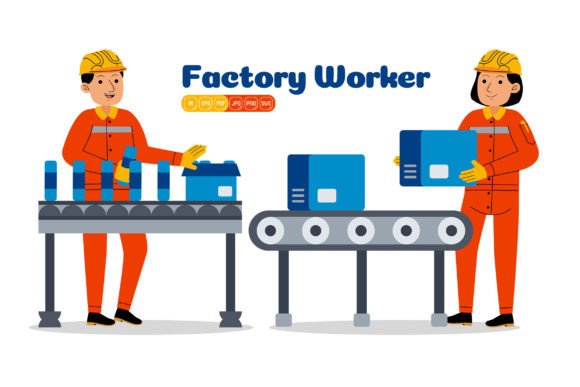 Modern Worker Graphics for Editorial Content