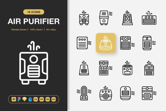 Reviewing Air Purifier Icons for Local Business Branding