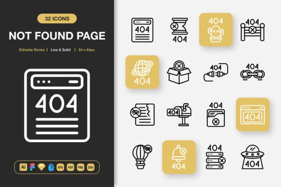 Testing the Not Found Page Icons Set for Commercial Projects
