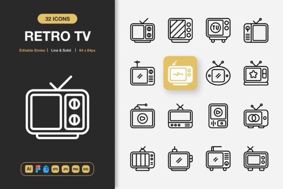 Why Retro TV Graphics Are a Timeless Icon Set