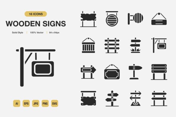 Wooden Signs Icons: A Crafters Graphic Design Review